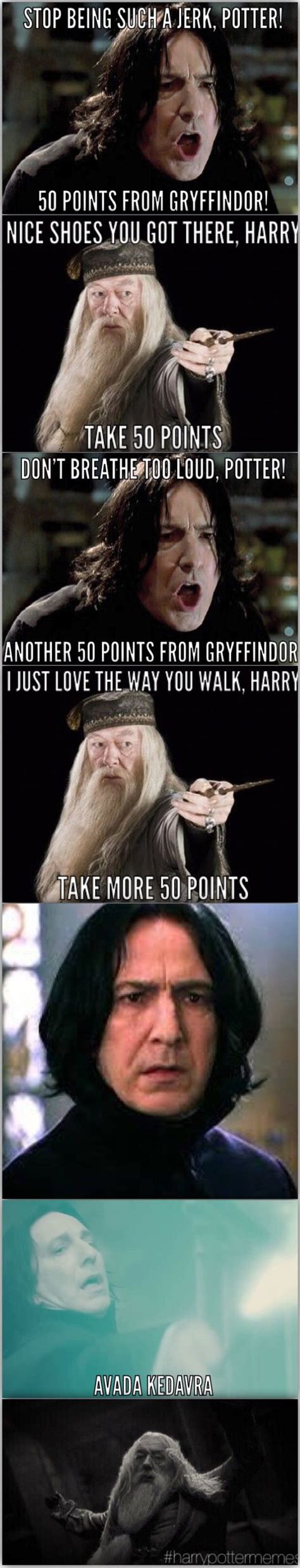 snape kills dumbledore meme.